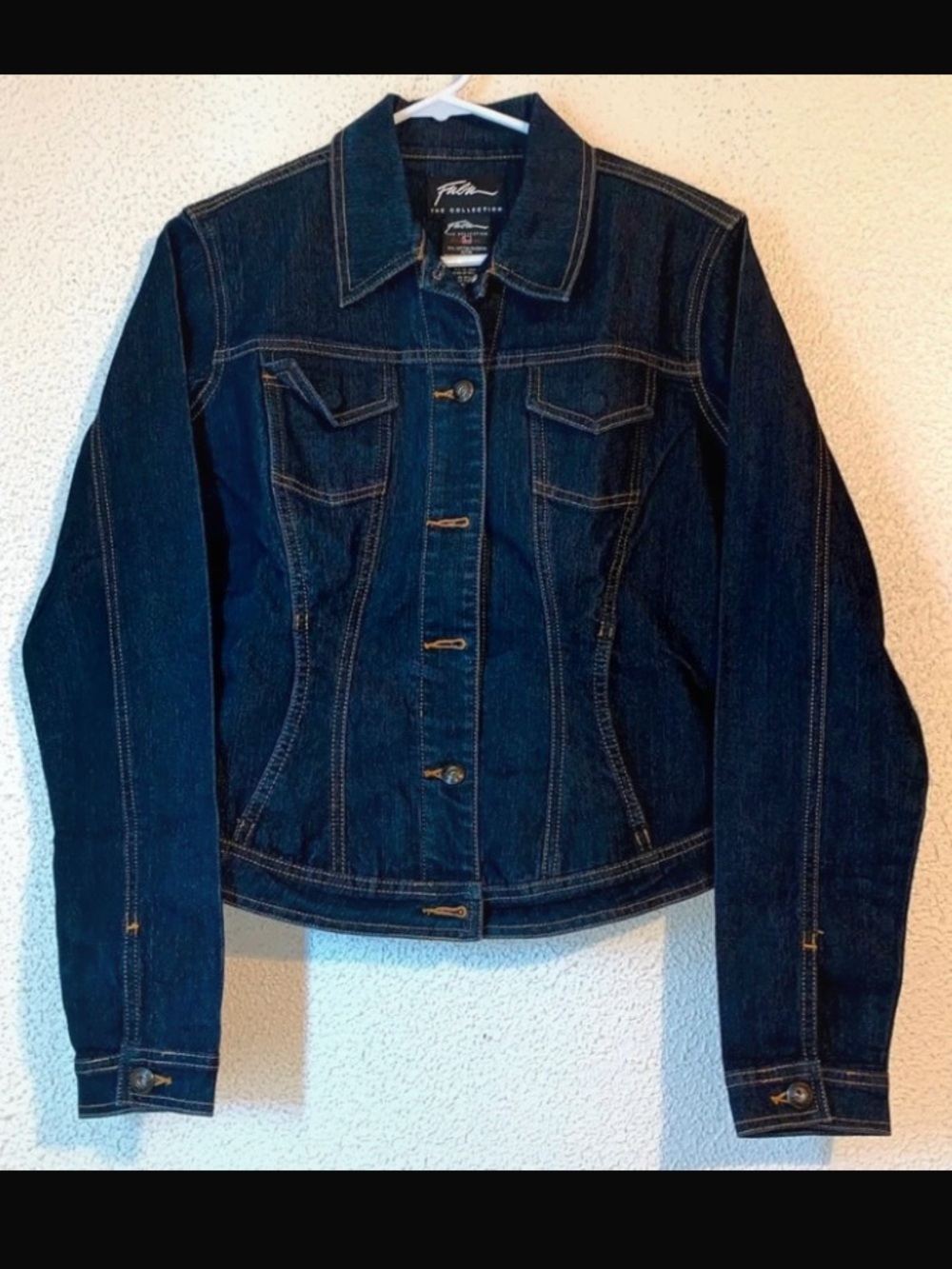 Fuller the collection Indigo Denim Trucker Jacket with Contrast Stitching